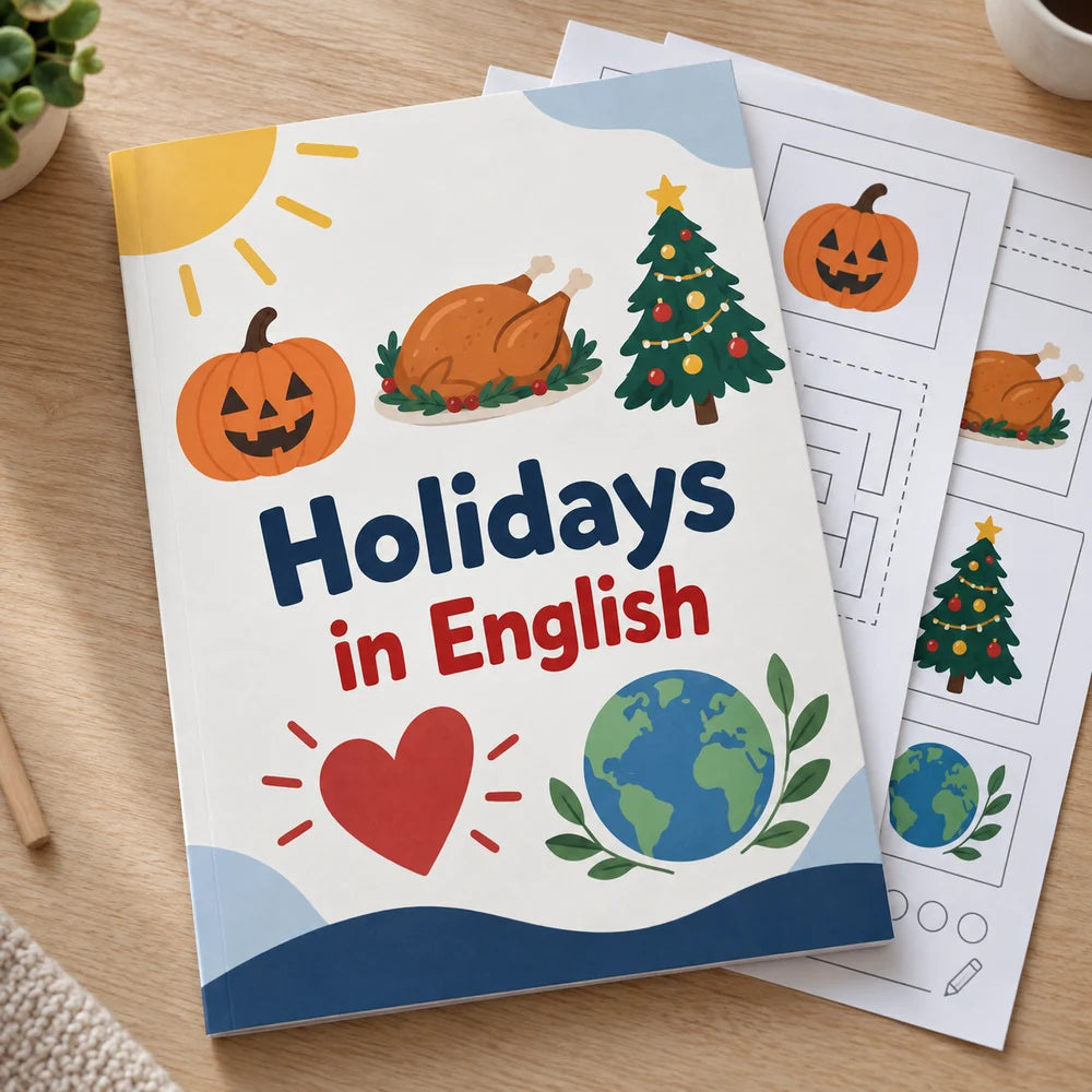 Holidays in English — 9 holidays, 45 pages